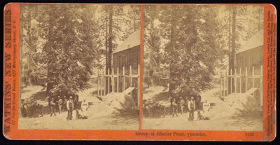 Group at Glacier Point, Yosemite by Carleton E. Watkins